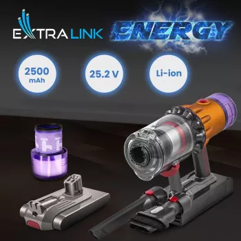 Extralink atsarginė baterija, skirta Dyson V12, 25.2V, 2500mAh + filtras