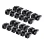 „StarTech.com“ Cat6 Keystone Jack 24 rinkinys, RJ45 Ethernet kištukinė jungtis, UTP Cat6 sieninis lizdas, 90 laipsnių 110 užspaudimas, juoda, 10GBase-T