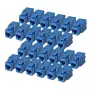 StarTech.com Cat6 Keystone Jack 24 komplektas, RJ45 Ethernet keystone mova, UTP Cat6 sieninės rozetės įdėklas, 180 laipsnių, be įrankių, mėlyna
