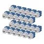 StarTech.com Cat6 Keystone Jack 24 komplektas, 180 laipsnių, beįrankis RJ45 eterneto kištukas, UTP, baltas