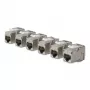 StarTech.com Cat8 Keystone Jack Moduliai 6 vnt. RJ45 Ethernet Kištukinis Lizdas, UTP Cat8 Sieninis Lizdas, 180 Laipsnių, Beįrankis, Plokščias, Sidabrinis, RJ-45, Moteriškas, 25/40GBase-T