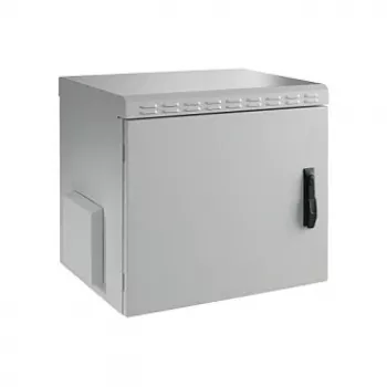 EFB-Elektronik 19 inch sieninis korpusas IP55, 12U, plieninės durys, gylis 450 mm, RAL 7035