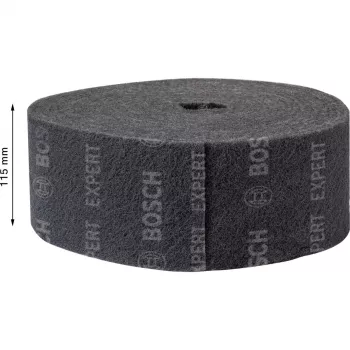 Bosch Expert N880 Ultra-Fine S neaustinė šlifavimo juosta, 115 mm x 10 m, pilka, rankiniam šlifavimui