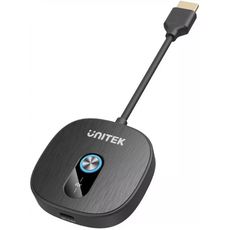 Unitek Papildomas belaidis HDMI imtuvas V1711A siųstuvui, juodas