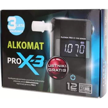 AlcoFind PRO-X-3 alkotesteris su kandikliais, 12 mėnesių kalibracija