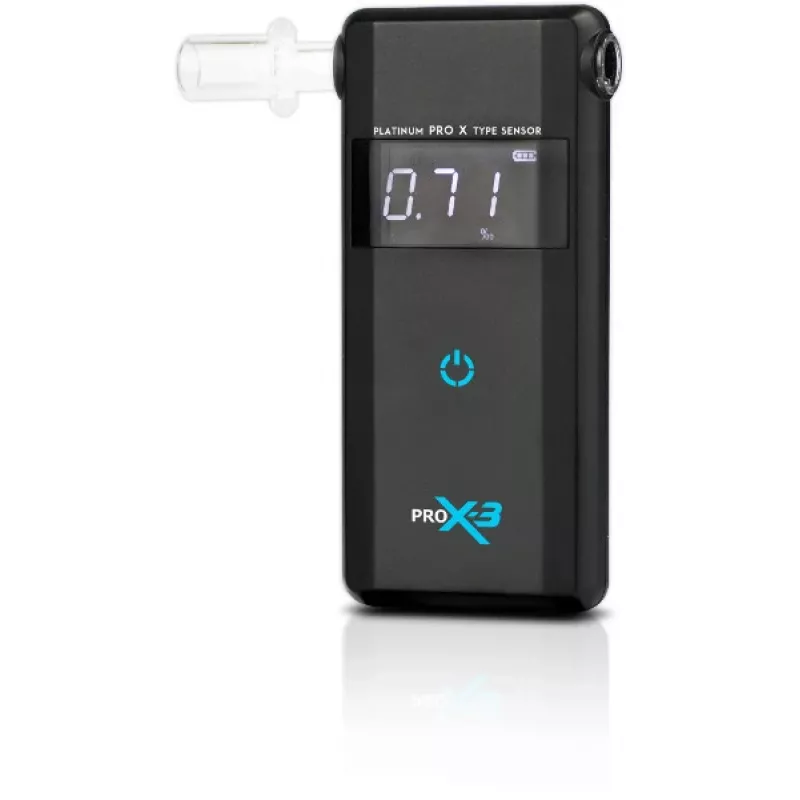 AlcoFind PRO-X-3 alkotesteris su kandikliais, 12 mėnesių kalibracija