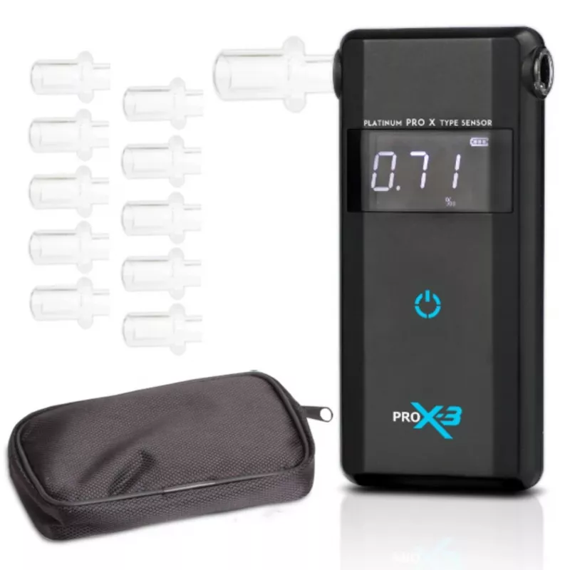 AlcoFind PRO-X-3 alkotesteris su kandikliais, 12 mėnesių kalibracija