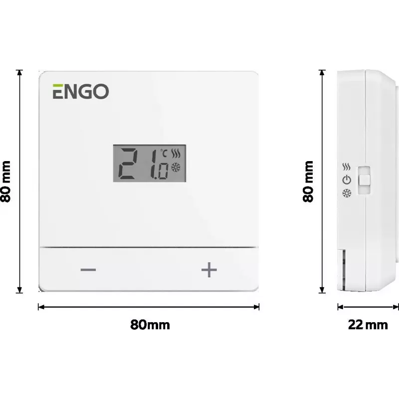 ENGO Controls EASY-BATW akumuliatorinė baterija temperatūros valdikliui