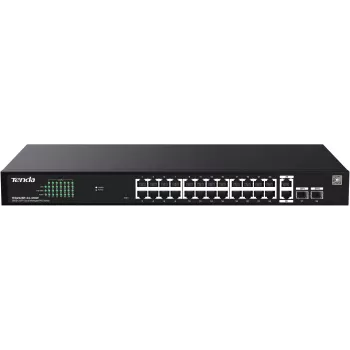 Tenda TEG2228P-24-410W valdomas PoE+ komutatorius 26x Gigabit Ethernet + 2x SFP, 410W