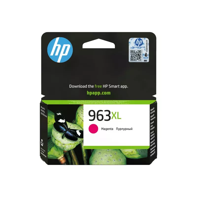 HP 963XL didelės talpos rausvi originalūs rašalo kasetė