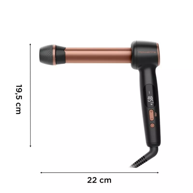 Rowenta CF4620E0 Twist Curl Garbenimo žnyplės – keramika, jonų kondicionavimas, 27/32/38 mm, LCD ekranas, 86 W, juoda/varinė