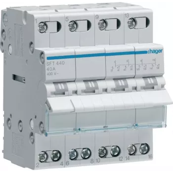 Hager SFT440 modulinis perjungimo jungiklis I-0-II 4P 40A 400V AC