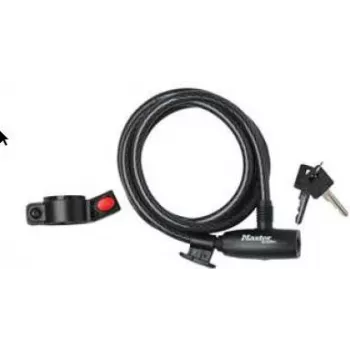 Master Lock 8232EURDPRO Dviračio kabelinė spyna, 1,8 m, juoda