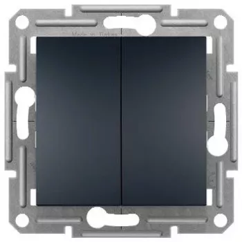 Schneider Asfora Double Two-Way Switch Mechanism Anthracite EPH0600371