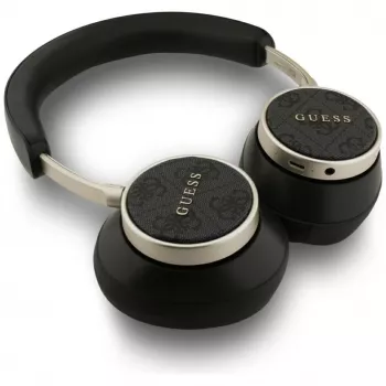 Guess 4G Classic Logo belaidės ausinės ant ausų Bluetooth - Juodos