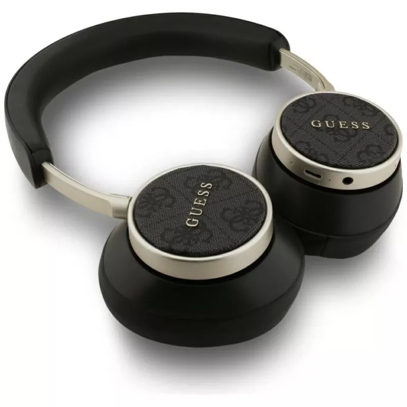 Guess 4G Classic Logo belaidės ausinės ant ausų Bluetooth - Juodos