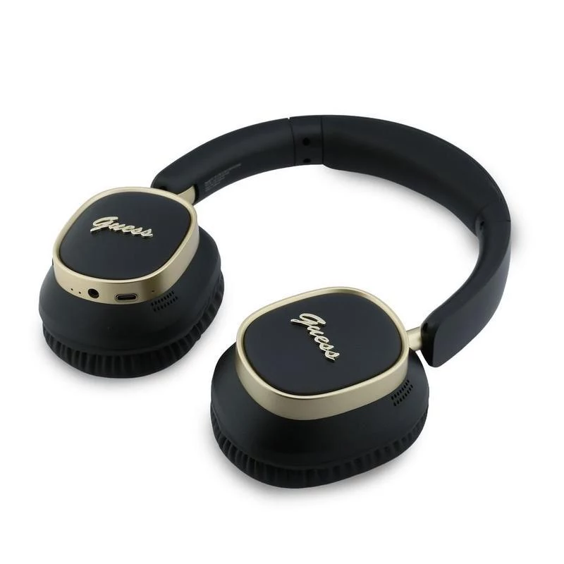 „Guess“ belaidžiai ausinės „Over-Ear“ ENC „Rectangle Metal Script“ juodos