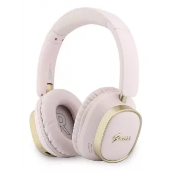 Guess „Bluetooth Over-Ear“ ausinės „ENCRectangle Metal Script“ rožinės