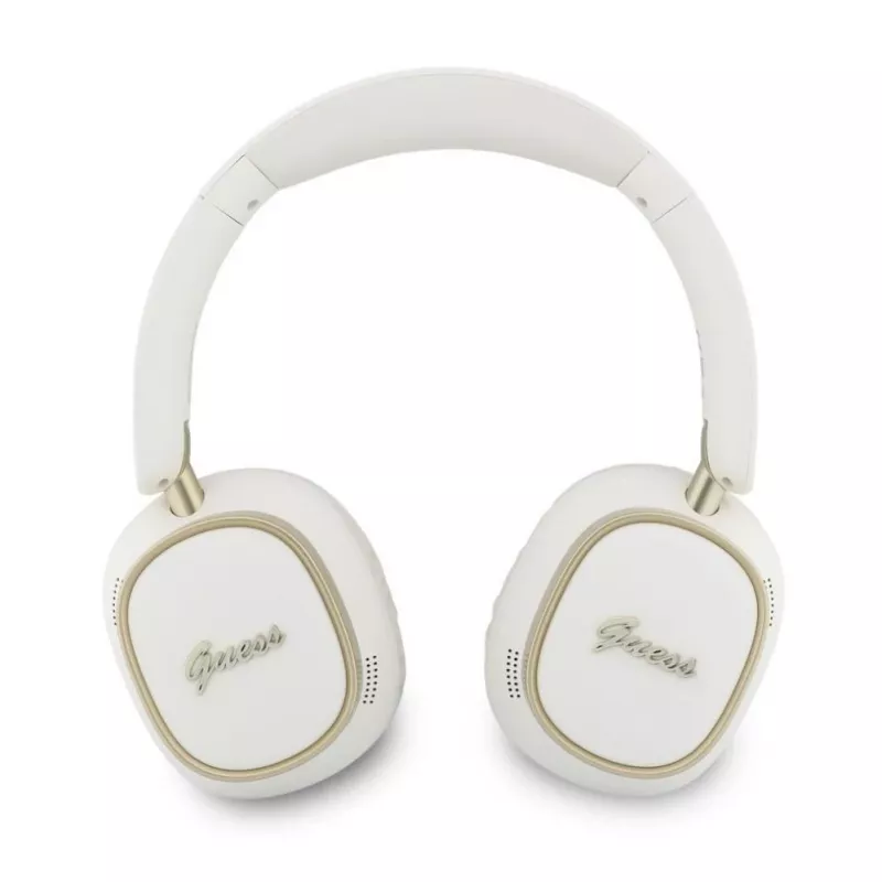Guess Bluetooth ENC Rectangle Metal Script Ausinės Baltos