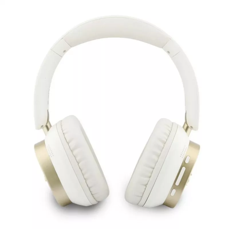 Guess Bluetooth ENC Rectangle Metal Script Ausinės Baltos