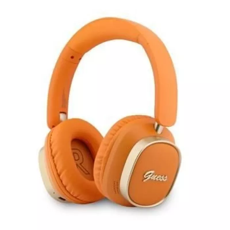 Guess Bluetooth On-Ear Ausinės „Rectangle Metal Script“ Oranžinės