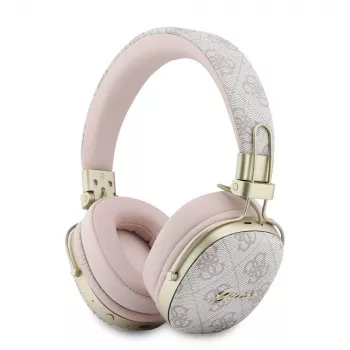 Guess Over-Ear Bluetooth ausinės ENC Metal 4G Script Logo Rožinė