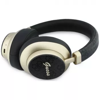 Guess GUE005456 Bluetooth ausinės su ENC, 4G Gold Script Metal, juodos