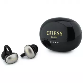 Guess Open-Wearable Stereo Bluetooth ausinės Metallic Finish Electroplated Parts Classic Logo juodos