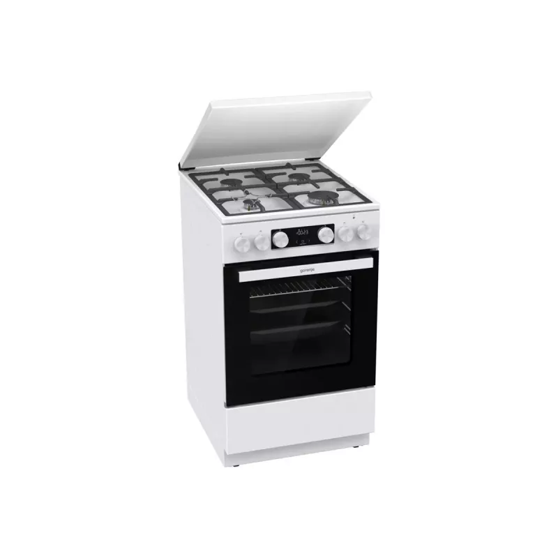 Gorenje GK5C42WF-B Laisvai pastatoma dujinė-elektrinė viryklė, balta, 50 cm, 70 L