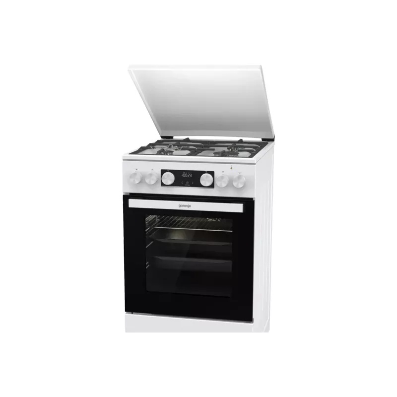 Gorenje GK5C42WF-B Laisvai pastatoma dujinė-elektrinė viryklė, balta, 50 cm, 70 L