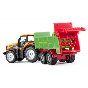 SIKU Blister JCB with Strautmann Universal Spreader – 1:87 mastelio liejimo modelių rinkinys