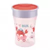 NUK Magic Cup 230 ml raudonas 360° gėrimo kraštelis mokomasis puodelis kūdikiams nuo 8 mėn., nesandarus, be BPA, tinkamas plauti indaplovėje