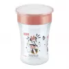 NUK Disney Mickey Mouse Magic Cup 230ml Red Training Cup su 360° gėrimo ratlankiu