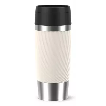 EMSA TRAVEL MUG Classic Twist (Cream/Stainless Steel, 0.36 Liter)