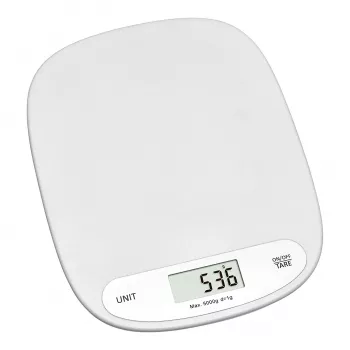 TFA 50.2003.02 Skaitmeninės virtuvinės svarstyklės, 5 kg talpa, balta, montuojamos ant sienos
