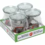 WECK Mold Jar 0.75L rinkinys (4 vnt.) - Skaidrūs stikliniai konservavimo indeliai
