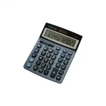 Darbalaukio skaičiuotuvas „Olympia LCD 6112“ – 12 skaitmenų, 1 eilutė, juoda/sidabrinė