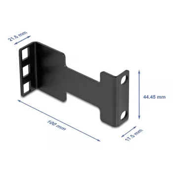 Delock Server Rack Depth Extension Adapter Mounting Kit, 1U, juoda