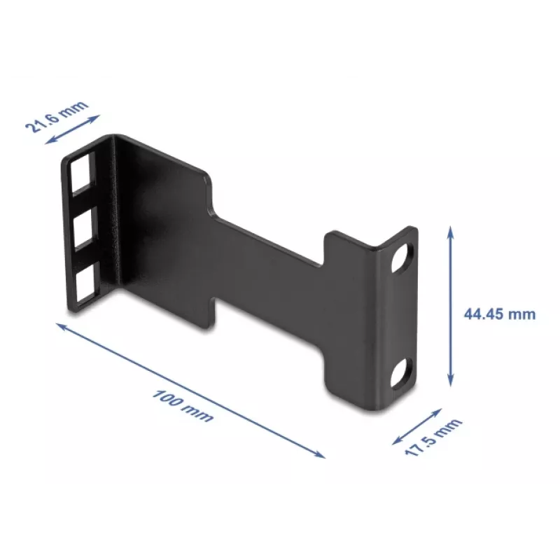 Delock Server Rack Depth Extension Adapter Mounting Kit, 1U, juoda