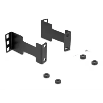 Delock Server Rack Depth Extension Adapter Mounting Kit, 1U, juoda