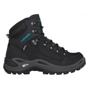 LOWA Renegade GTX Mid Ws Moteriški žygiavimo batai - Juoda/Turkio