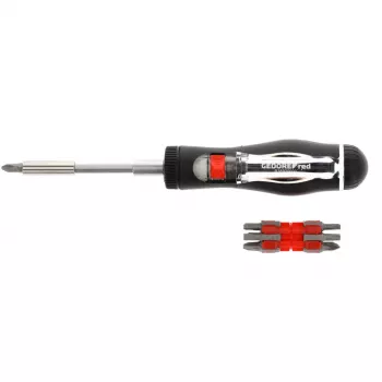 GEDORE Red Ratchet Screwdriver 13in1, 1/4 inch (Black/Red, su 13 antgaliais)