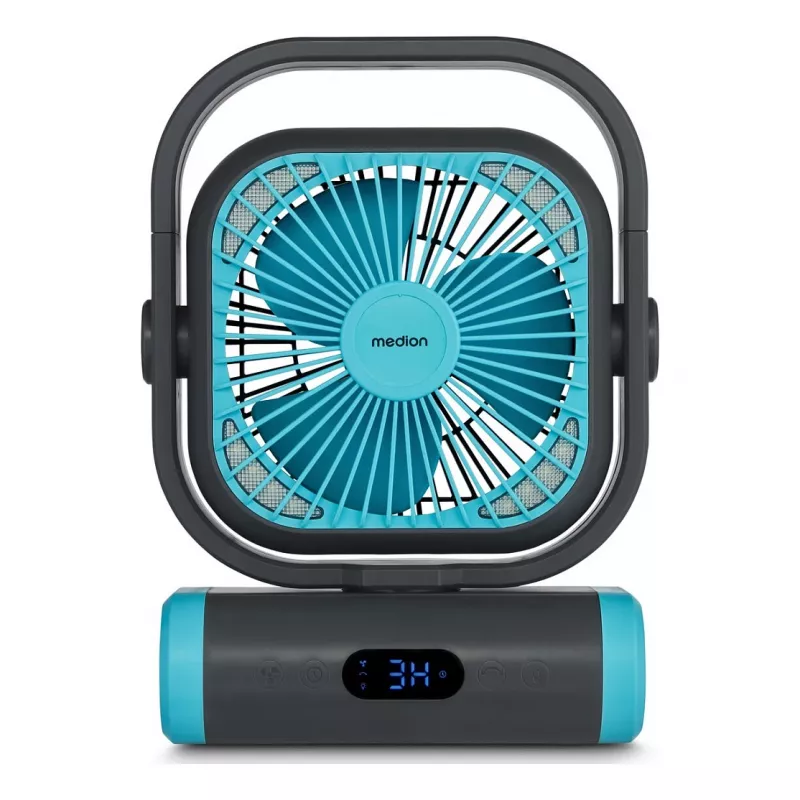 MEDION LIFE Camping Fan E10 TF (MD 12065) Pilka / Mėlyna
