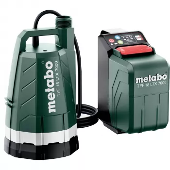 Metabo TPF 18 LTX 7000 belaidis povandeninis siurblys 7000 l/h 9 m aukštis 18 V IPX8 (juodas/žalias, be akumuliatoriaus ir įkroviklio)