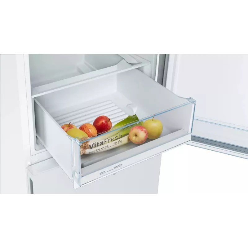 Bosch KGV33VWEA Laisvai pastatomas šaldytuvas-šaldiklis, 288 L, baltas, energijos klasė E