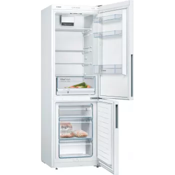 Bosch KGV362WEAS šaldytuvas-šaldiklis, baltas, 308 L bendras naudingas tūris, energijos klasė E