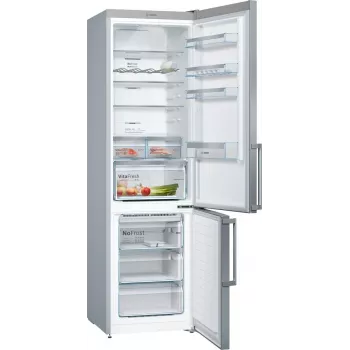 Bosch KGN397LEQ Laisvai pastatomas šaldytuvas-šaldiklis su NoFrost, VitaFresh, 363 L, Inox-look, energijos klasė E