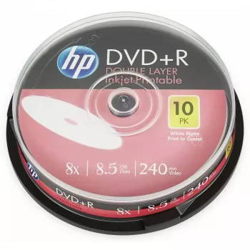 Verbatim DVD+R DL 8.5GB 8x HP Printable Spindle (10 Discų)