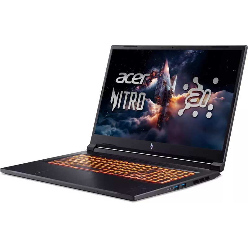 Acer Nitro V 17 AI 17,3 colio FHD 144Hz žaidimų nešiojamasis kompiuteris - Ryzen AI 5 240, 16GB, 512GB SSD, RTX 5060, be OS, Obsidian Black
