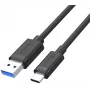 UNITEK USB 3.1 Type-A to Type-C laidas 0,5 m juodas
